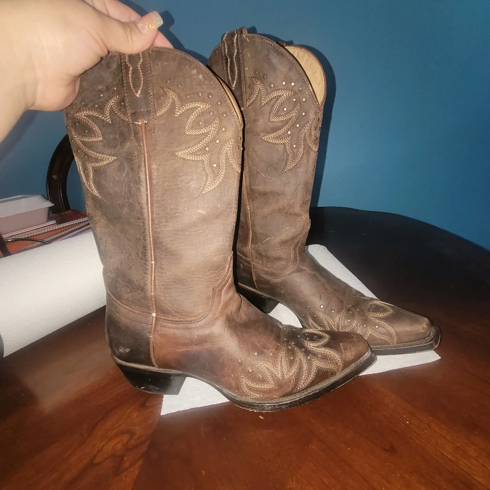 Shyanne Brown Heeled Boots - Picture 5 of 5